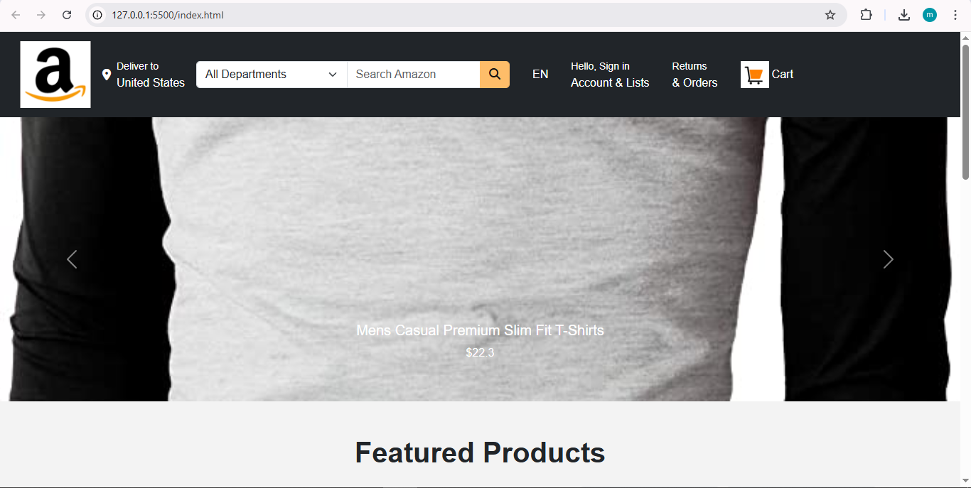 Amazon Clone screenshot 1